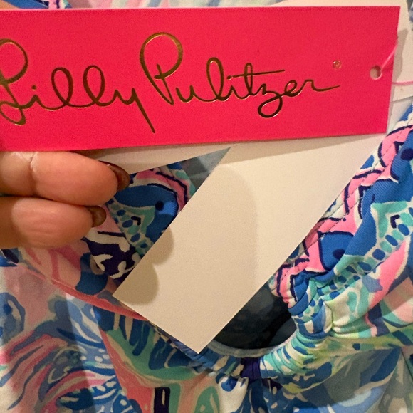 Lilly Pulitzer Blue and Pink Tankani top - Picture 4 of 4